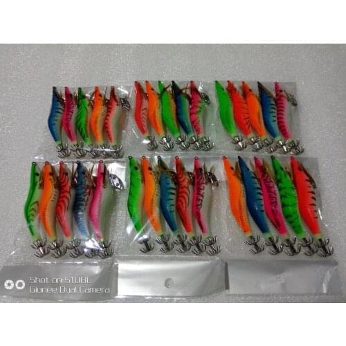 20pcs squid jigs size 2.5#10cm 12g,squid hook, fishing lure ,squid lures,Octopus Cuttlefish Shrimp Baits ,luminous lures