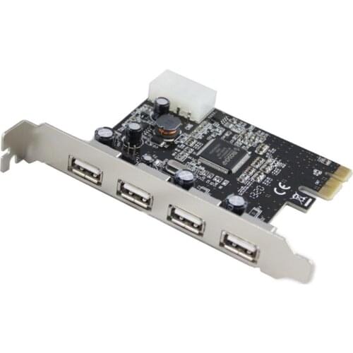 4 Ports USB 2.0 PCIE HUB CARD Renesas usb expansion USB 2.0 PCI-Express card Moschip