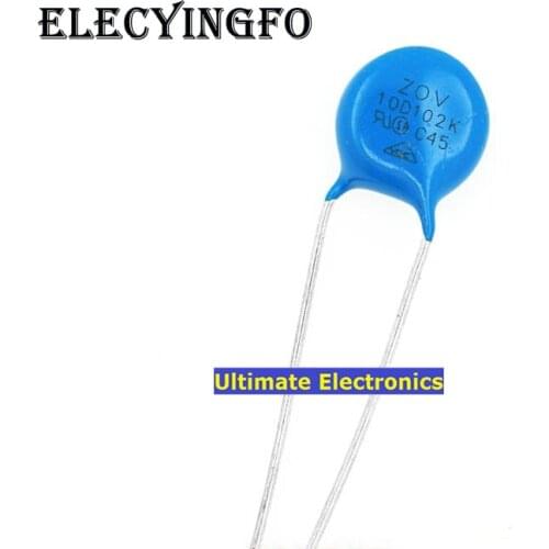 50pcs Varistors 10D102K 1000V Metal voltage dependent resistor