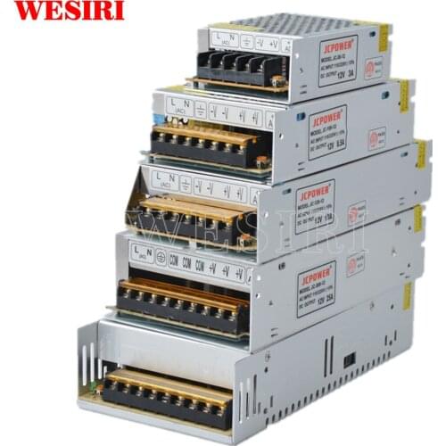 AC 110V-220V to DC 5V 12V 24V 1A 2A 3A 5A 10A 15A 20A 30A 40A 50A 60A Switch Power Supply Driver Adapter LED Strip Lights