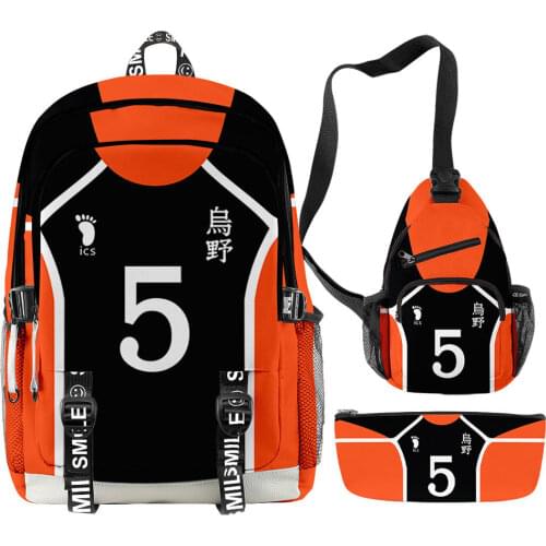 Anime Haikyuu Cosplay Print Backpack Teenerger Bag Teenager Boys Girls School Bags Backpack Book Bag Sets Boy Christmas Gift