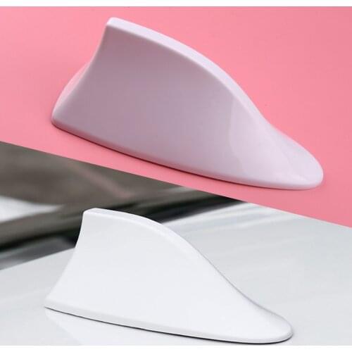 White Roof Shark Fin Antenna Radio FM/AM Aerial Fit For Honda Civic 10th 2019 2018 2017 2016 ABS Plastic