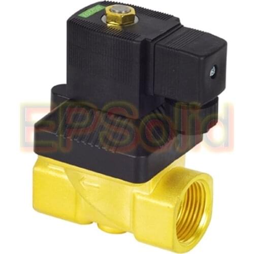 Free Shipping BAODE 1 inch Pilot Acting Brass Material 2/2 Way 220v Water Solenoid Valve BD 22311025