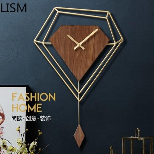 Nordic Style Clock Home Decore Living Room Wooden Clock Quartz Silent Living Room Modern Design Art Wall Clock Colorful Horloge