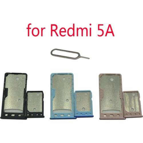 For XIAOMI Redmi 5A Phone SIM Card Tray Adapter For Xiaomi 5A Original Housing New Micro SD Card Tray Holder Replacement + Tools