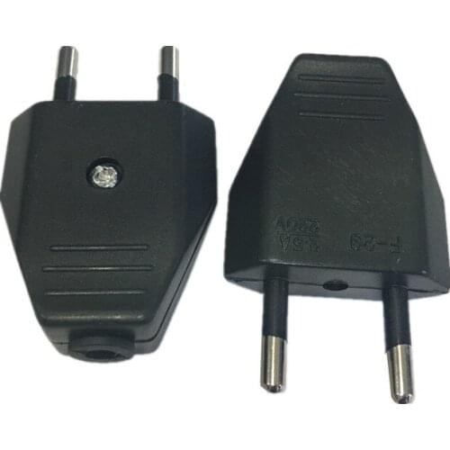 European Plug Electrical Plug 2 pin VDE Power Cord Plug For Lamp Decoration 2.5A 250V Assembly Power plug