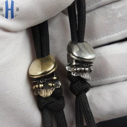 Handmade Irish Boxer Knife EDC Umbrella Rope Flashlight DIY Pendant Flashlight Keychain Lanyards Beads