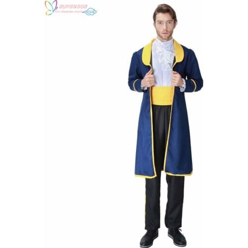 Halloween costume Movie Character King Queen Prince and Princess coat pants shirt Mens Uniform COS Costume