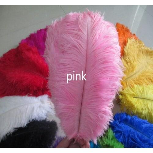 100 pcs 10-12 inches (25-30cm) beautiful high quality pink ostrich feathers wedding decoration