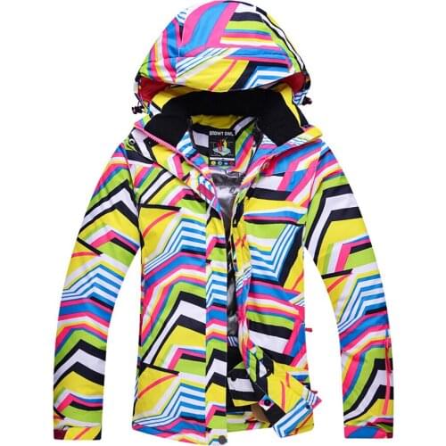 Autumn and winter ski suit female windproof waterproof double board jacket outdoor mountaineering sports warm jacket size SMLXL