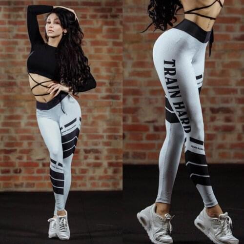 Hot selling woman sexy slim slimming letters printed yo-ga pants leggins tights pants women quick-drying training running pants