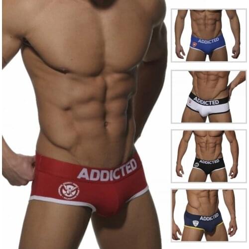 Mens Sexy Low Waist Underwear Breathable Solid Color Underwear Sexy Bump Design Cotton Material Mens Underwear