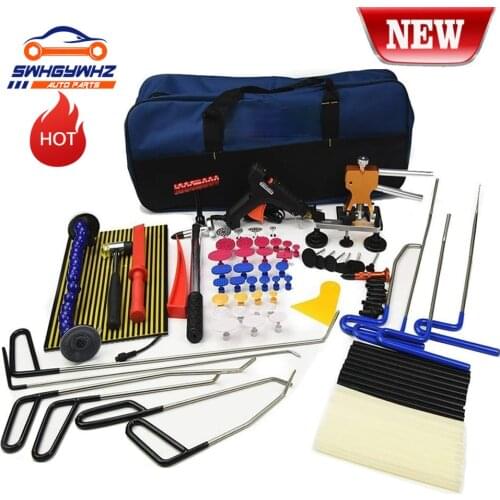 Paintless Dent Puller Kit with 34pcs Glue Pull Taps Repair Dents in All Parts of The Car Slide Hammer Dent Remover for Vehicle
