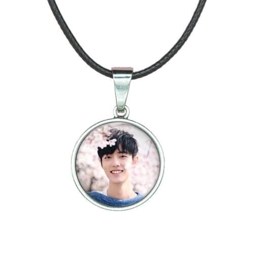 New Vogue Chinese Tv Drama Chen Qing Ling Star Xiao Zhan Wang Yibo Cabochon Glass Pendant Necklace for Fans Gift Jewelry
