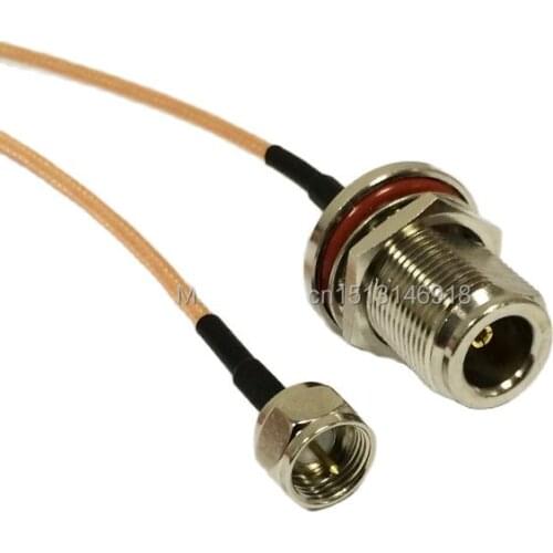 New N Female bulkhead Switch F Male Plug pigtail cable RG316 Wholesale Fast Ship 15CM 6" Adapter