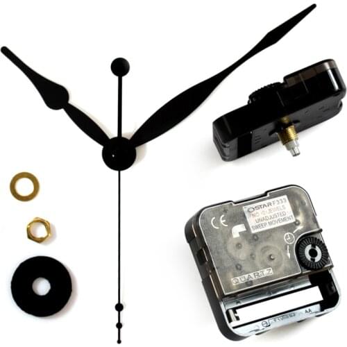 Ostar F333 Quartz Clock Movement DIY Wall Clock Accessory Kits with 33# black hands and nuts