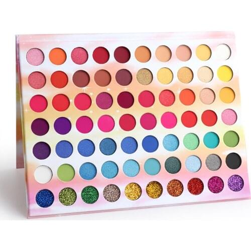 70 Colors Eyeshadow Palette Shallot Pink Eye Shadow Pearlescent Glitter Eye Shadow Matte Shimmer Eyeshadow 1pcs Colorful Makeup