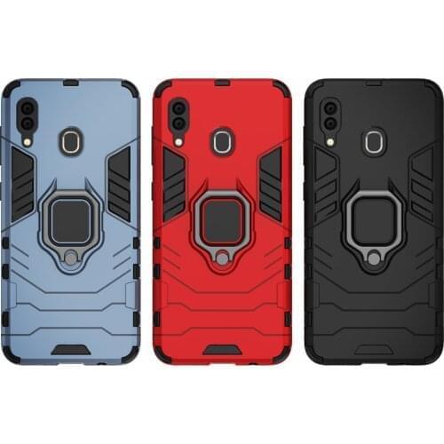 Shockproof Case For Samsung Galaxy A30 Case SM-A305F Stand Holder Magnetic Car Ring Cover For Samsung A30 A305F A20 A205F Coque