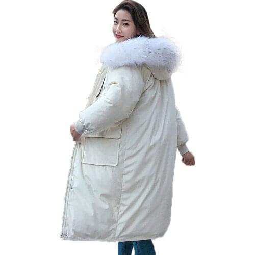Down Cotton-padded Clothes Woman Korean Long Fund Heavy Seta Lead Cold And Warm Cotton Tide Cotton-padded Jacket Coat Group