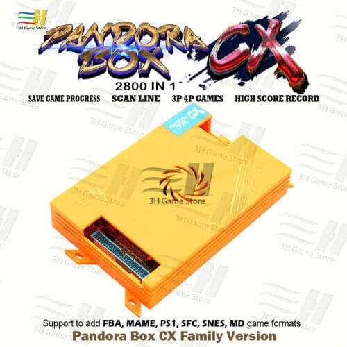 Pandora box CX 2800 in 1 family version can save game usb connect 3P 4P Can add game 3d tekken mortal kombat Killer instinct