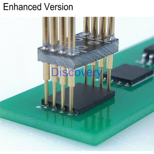Burn Test Probe Pogo Pin 1.27 Chip SOP WSON SOIC VSOP SPI FLASH 8P With Cable 30cm