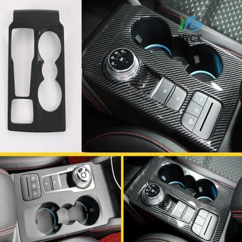 Carbon Fiber Style ABS Shift Gear Panel Cover Car Styling Accessories For Ford New Focus 2019 2020 ST
