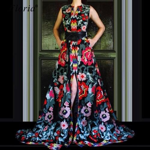 2020 High Fashion Photography Celebrity Dress Long Special Material Red Carpet Runaway Gowns Model Show Dress Party Vestidos