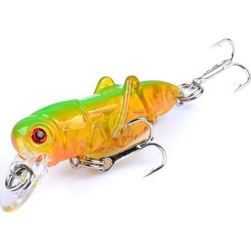 1Pcs Grasshopper Fishing Baits 5.5cn/4.4g Lifelike Insect Hard Lures Flying Wobbler Artificial Bass Isca For Carp Fishing