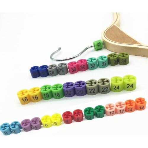 Per-printed size markers for hanger garments size number tags clothes rack size dividers display clothes
