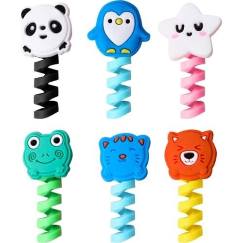 2Pcs Cable Protector Cute Cover Protect Case USB Charger Cable Buddies Cellphone Organizador Cables Management For Cable