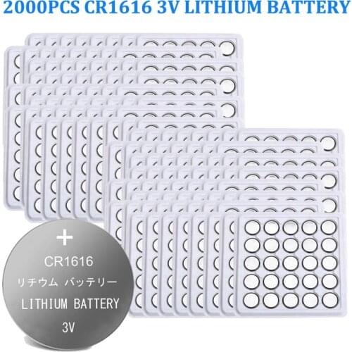 2000pcs Brand New 10PCS Cr1616 Coin Cell Button 3 V Batteries BR1616 ECR1616 For Auto Remote Control Electric Remote Control