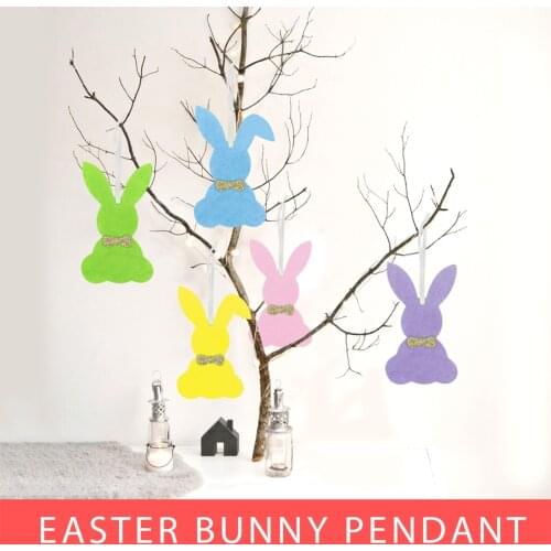 3Pcs home decoration accessories Easter decoration supplies rabbit ornaments party venue decoration pendant felt rabbit