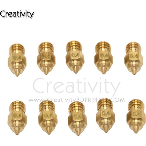 5PCS 0.3mm 0.4mm0.6mm 0.8mm1.0mm Nozzle CR-6 SE 3d Printer 0.4MM Hotend Extruded Nozzles For CR-6 SE 3D Printer