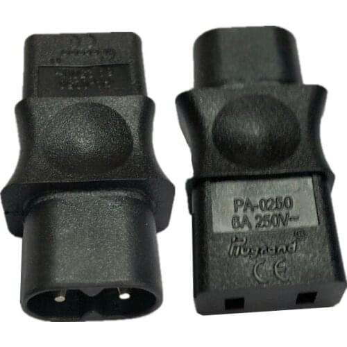 1pcs IEC 320 C8 Male To IEC 320 C9 2 Pin Female AC Adapter 6A /250V