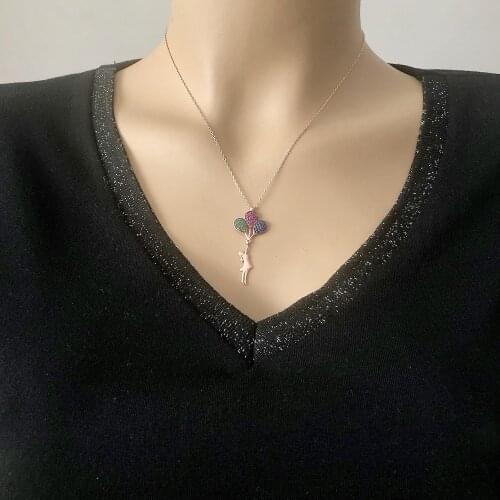 COLORED WORLD 925 sterling SilverNecklace