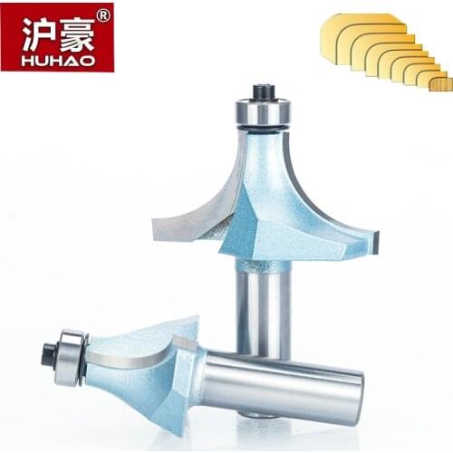 HUHAO 1pcs Round-Over Router Bits for wood Woodworking Tool Industrial endmill with bearing milling cutter Corner Round Over Bit