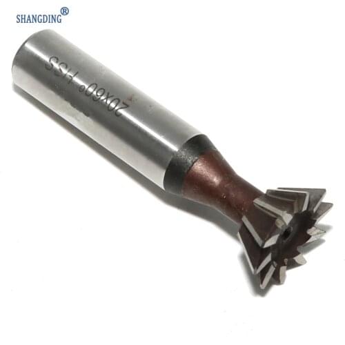 1PC HSS 6/8/10mm60degree Straight Shank Dovetail Cutter End Mill 10 Flutes Milling Cutter