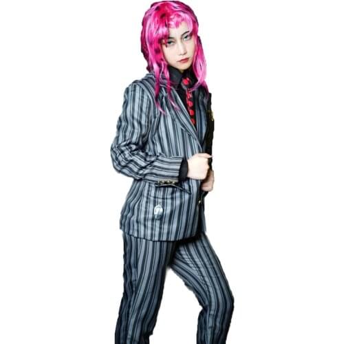 Anime JOJO 5 JoJos Bizarre Adventure Diavolo Cosplay Costume Diavolo suit halloween costume