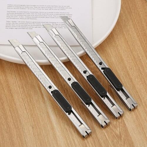 Small portable art knife stainless steel tool knife metal office stationery hand-cut paper knife flat head tip wholesale