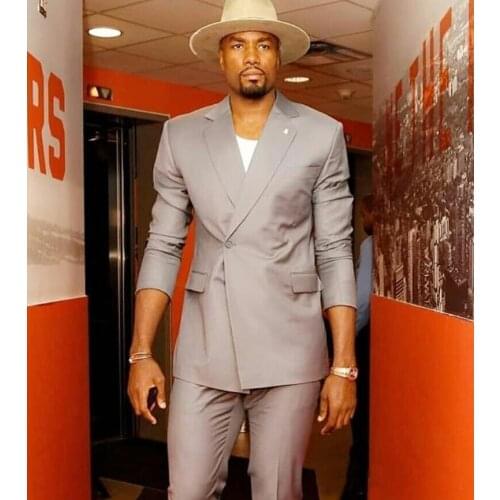 2 Pieces Mens Suits Slim Fit Spring Double Breasted Costumes Tuxedos For Business Formal Office Wedding Bridegroom Men clothes