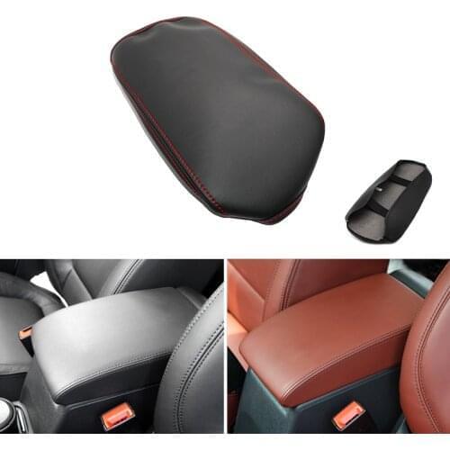 Microfiber Leather Car Styling Interior Center Console Lid Armrest Pad Cover Protective Trim For VW Tiguan 2014 2015 2016