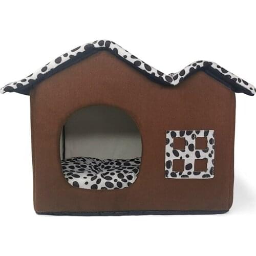 New Warm Cat Bed Dog House Removable Dog Beds Double Pet House Dog Room Cat Beds Dog Cushion Luxury Pet Products aomnk anr kowkn