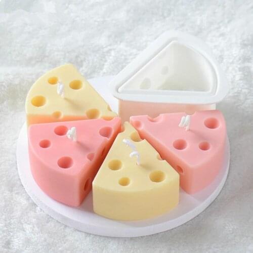 New Cheese Shape Silicone Candle Mold Scented Mousse Cake Moulds Soap Mold Diy Chocolate Fondant Pastry Baking Decorating Tools
