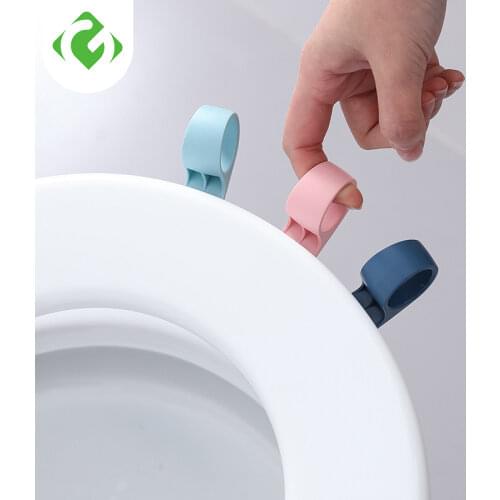 1PC Portable WC Toilet Cover Lifting Device Avoid Touching Toilet Lid Handle Bathroom Cartoon Snail Toilet Seat Lifters GUANYAO