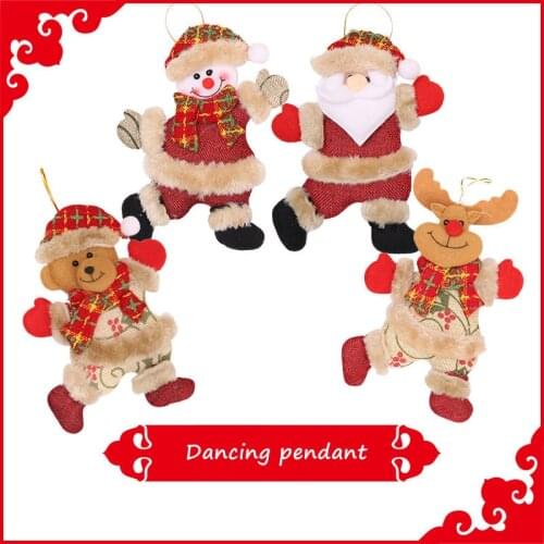 Retail 1pcs Length 11cm New Xmas Gifts Christmas Tree Hanging Ornaments Santa Claus Pendants Drop Decorations for Home