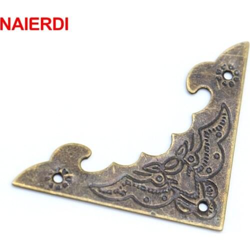 NAIERDI Bronze Bat Pattern Jewelry Box Book Scrapbook Album Antique Frame Accessories Notebook Menus Corner Decorative Protector