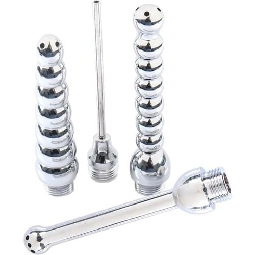 Stainless Steel Bidet Faucets Rushed Anal Douche Shower Cleaning Enemator Enema Metal Anal Cleaner Butt Plugs Tap