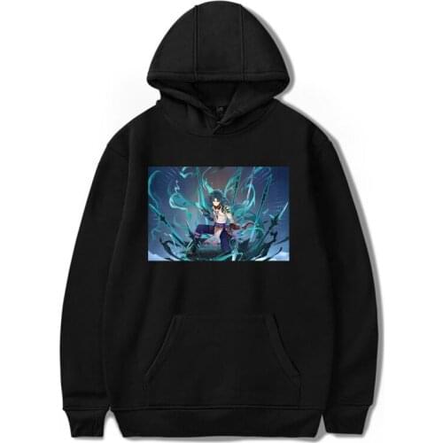 Genshin Impact Hoodie Hu Tao Aesthetic Kawaii Harajuku Casual Oversized Printed Clothing Tops Unisex Streetwear Women Sweatshirt