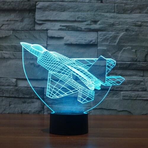 Unique Products Fighter 3d Desk Lamp Acrylic Led Light Wholesale Seven Coloured Nightlight Manufacturer Table Lamp For Bedroom
