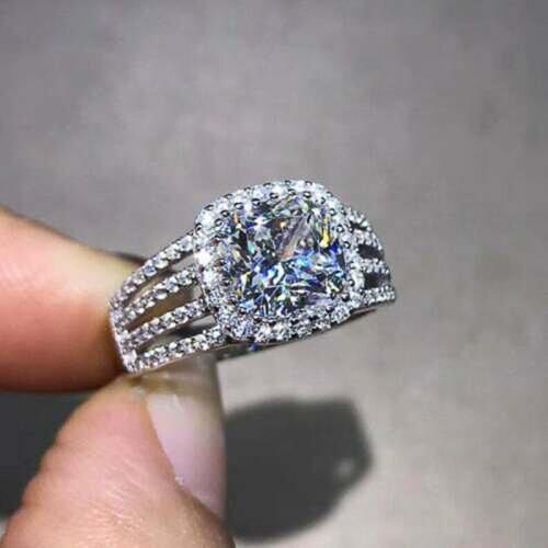 Huitan Gorgeous Women Rings Inlaid Shiny Cubic Zirconia Stone Fashion Accessories for Party Elegant Female Jewelry Wholesale Lot